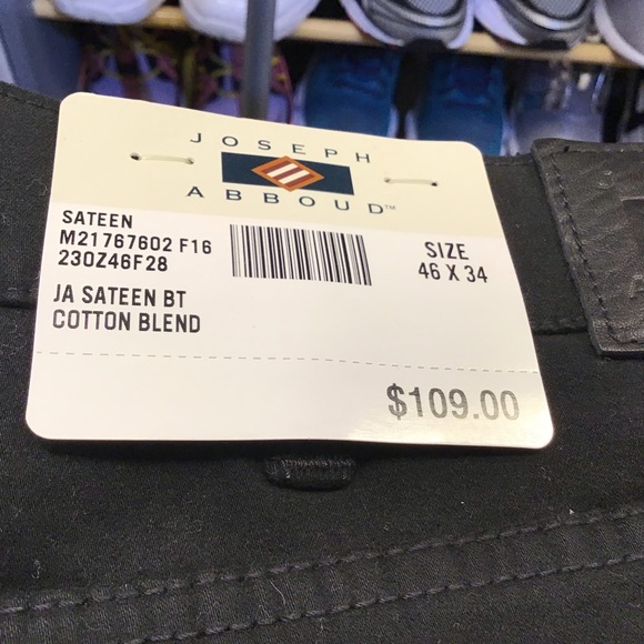 Joseph Abboud JA Sateen BL Cotton Blend Pants. - Picture 7 of 12